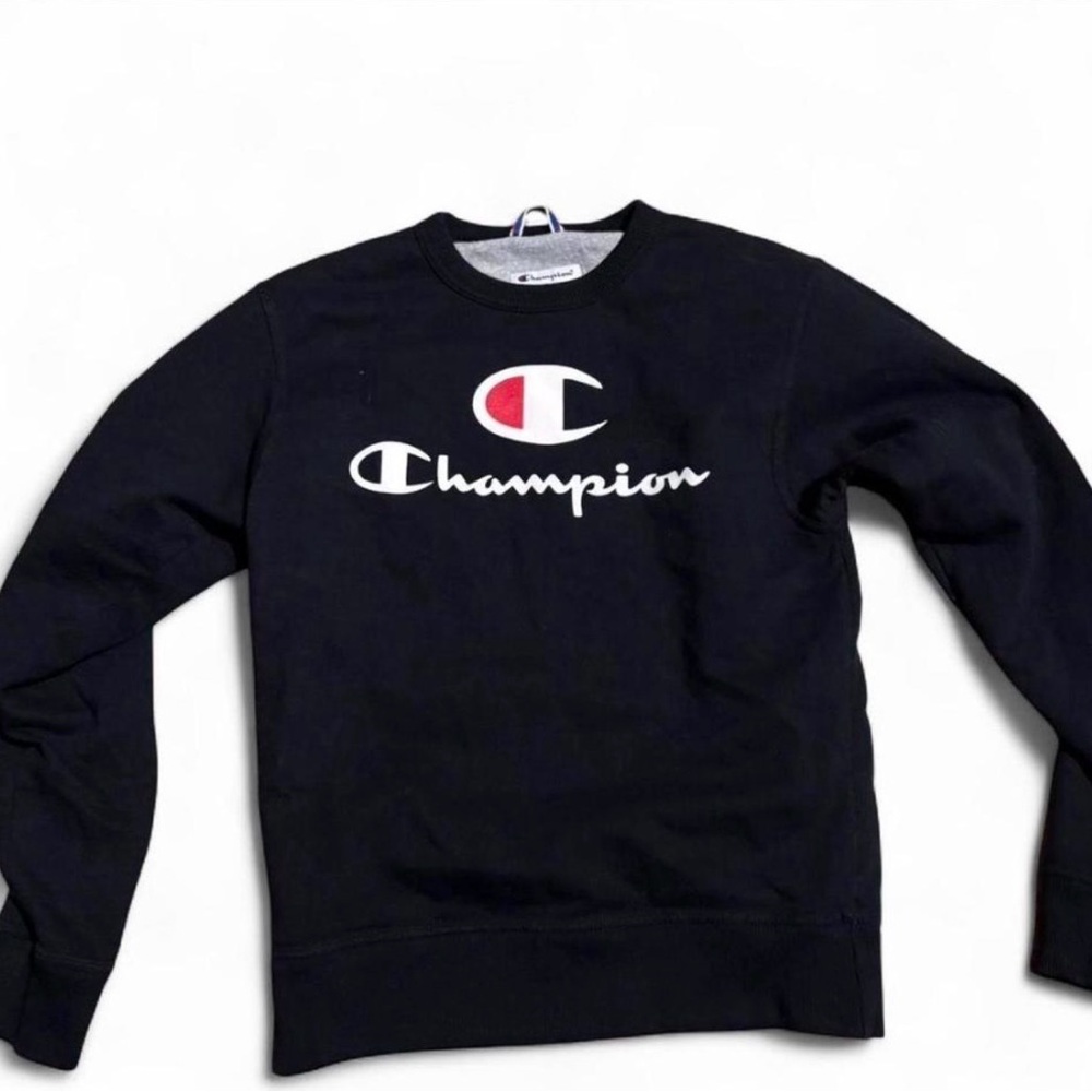 Champion Men's Black Crewneck Sweater